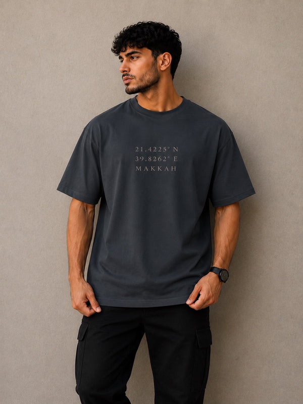 إحداثيات مكة | Makkah Coordinates Oversized T-Shirt