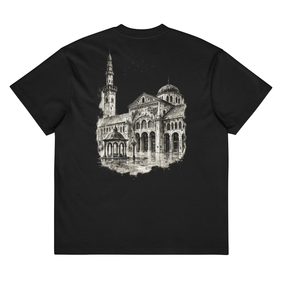 The Umayyad Mosque – T-shirt - أثر | ATHARأثر | ATHARBlackProduct mockup