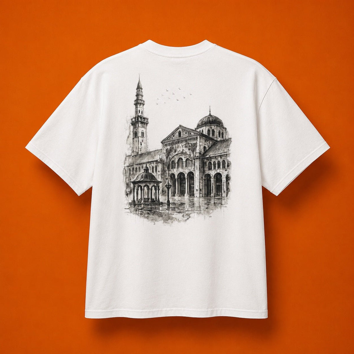 The Umayyad Mosque – T-shirt - أثر | ATHARأثر | ATHARVintage BlackThe Umayyad Mosque – T-shirt