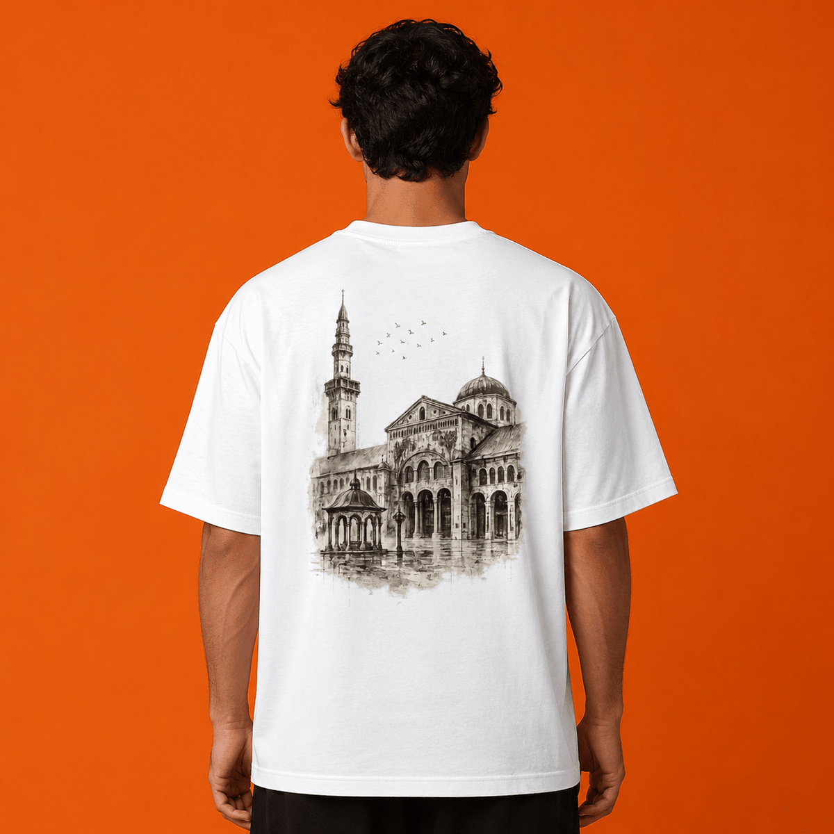 The Umayyad Mosque – T-shirt - أثر | ATHARأثر | ATHARBlackThe Umayyad Mosque – T-shirt